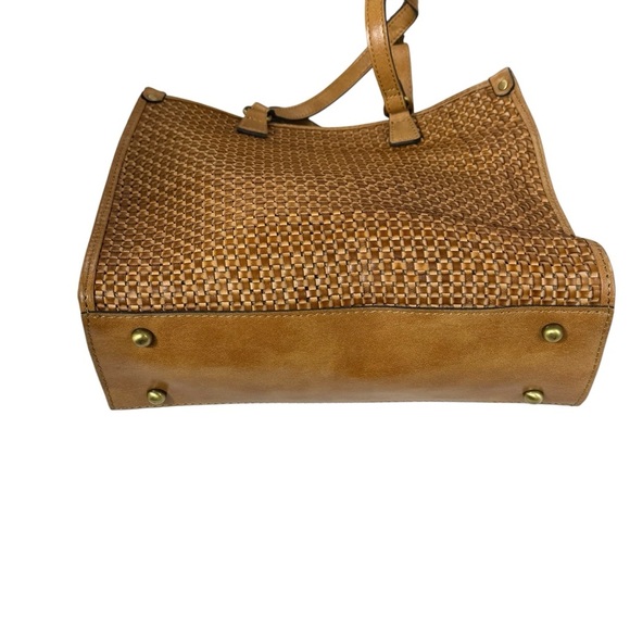 Patricia Nash Leather Ava Sand Woven Medium Tote - Picture 2 of 7